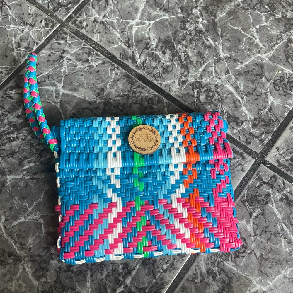 Colorful Woven Clutch